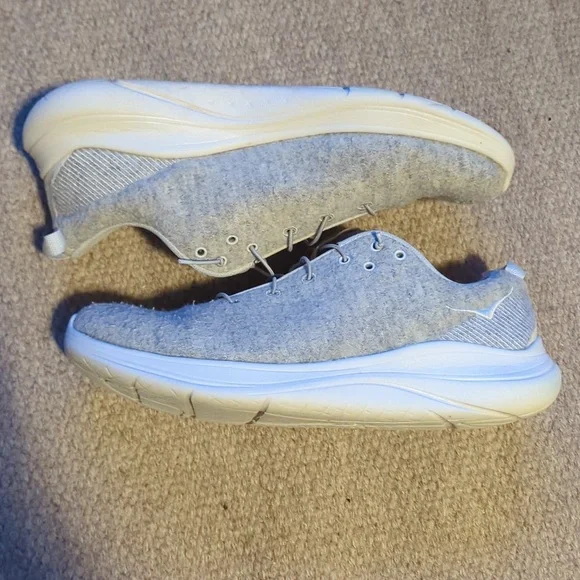 hoka hupana flow womens size 10 shoes gray wool slip on comfort walking sneaker - Picture 2 of 8